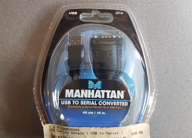 Need a serial port? This is a USB to serial RS-232 Converter. SEALED NEW