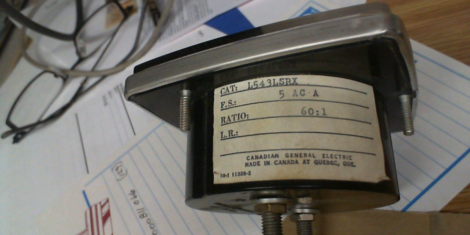 General Electric Panel Meter 0 – 300 AC Amperes