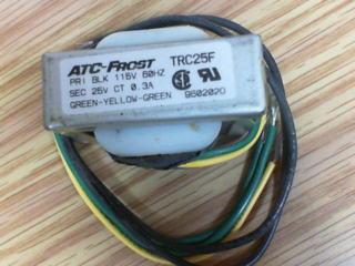 ATC Frost Transformer 25V CT 0.3 Amps