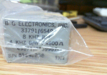 B.G. Electronics Inc. 8 KHz Band Pass Filter 4 KHz band width