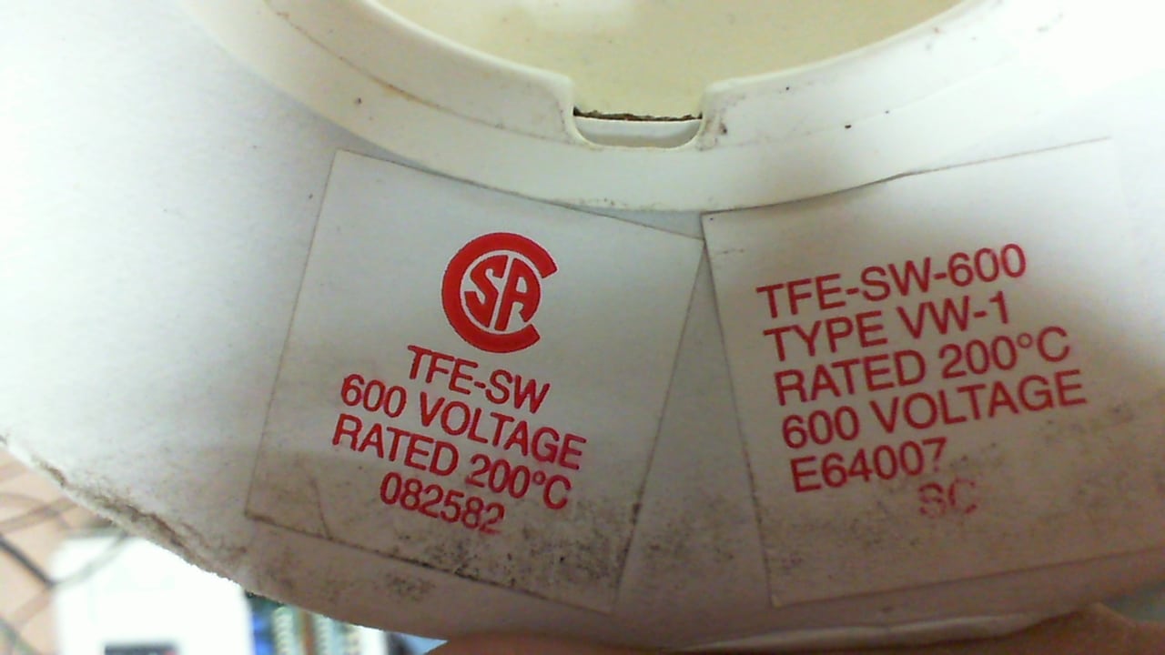 High Temperature Teflon Sleeving 16 AWG