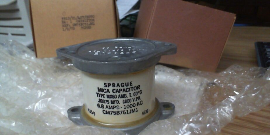 Sprague 0.00075 uF 6000 Volt Mica Capacitor