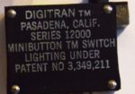 4 qty Digitran series 12000 digital panel switches with hardware