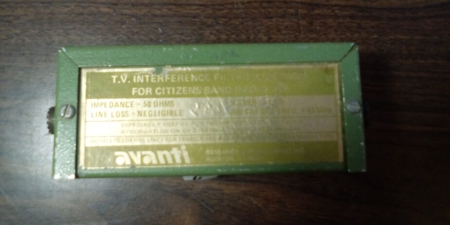 Avanti 1000 Watt Low Pass TVI Filter