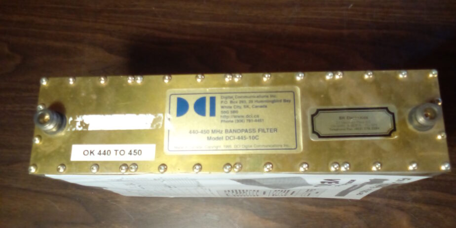 DCI-445-10C UHF 440-450 Mhz Bandpass Filter