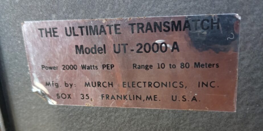 The Ultimate Transmatch UT-2000A