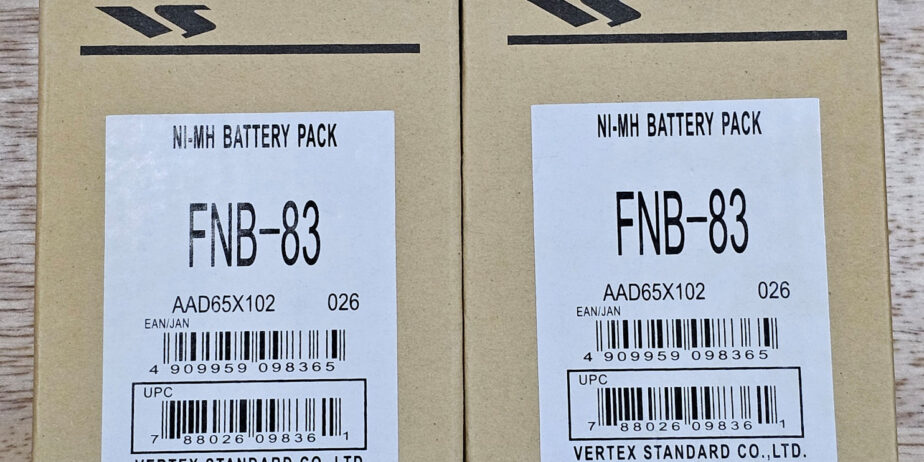 2 – Yaesu FNB-83 Batteries w\Boxes