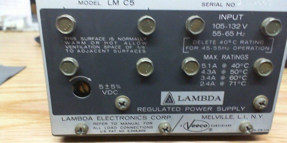 Lambda LM-C-5 Industrial Grade Regulated Linear Power Supply 5 Volts DC 5.1 Amp