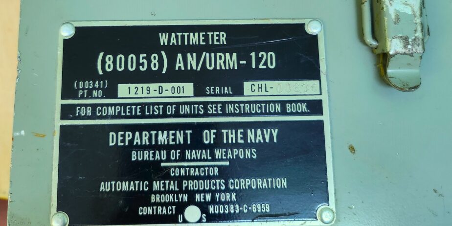 Military AN/URM-120 Watt/SWR Meter