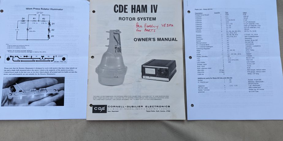 CDE HAM IV with Rotor-EZ equipped controller