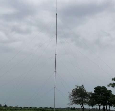 Exclusive vertical antenna on 80 meters, produced from irrigation pipes