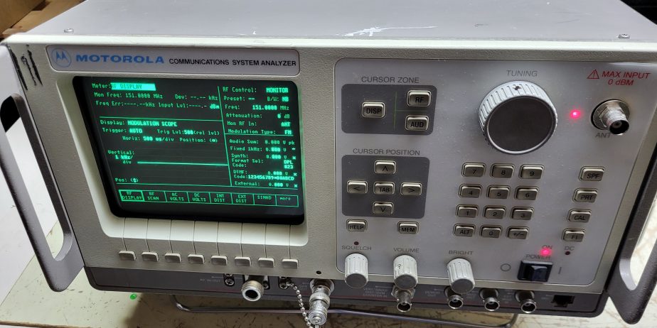 Motorola R-2600/NT radio service monitor.