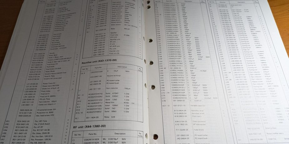 Kenwood TS-830 Service and Instruction Manuals