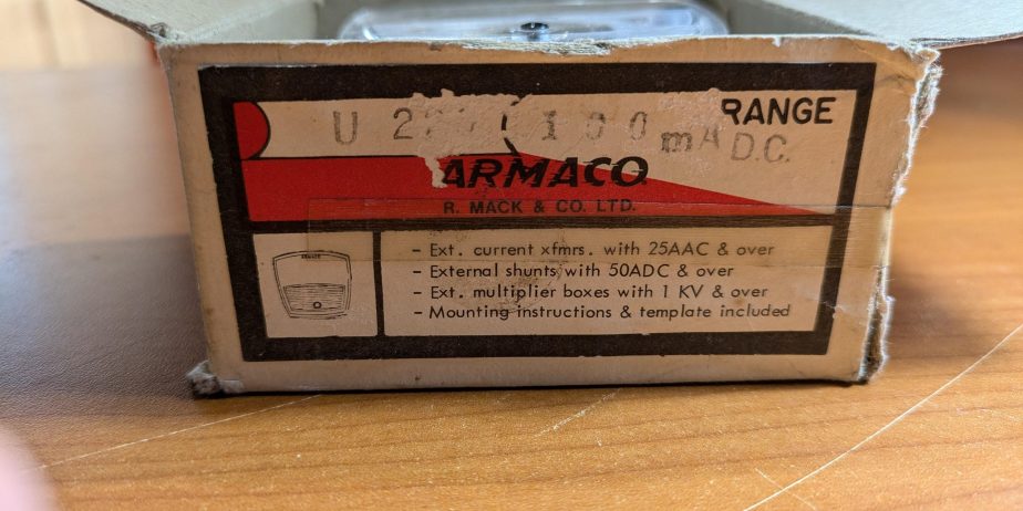 Armaco 100 MA DC Meter