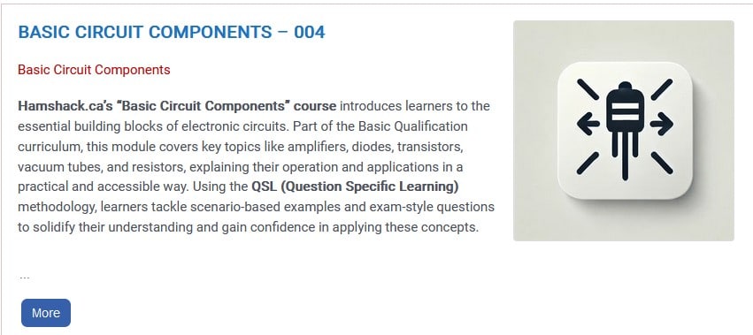 Basic Amateur Radio Course – Circuit Components – 004