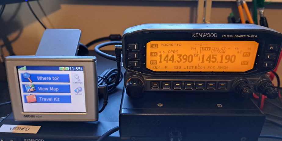 Kenwood TM-D710a with Garmin