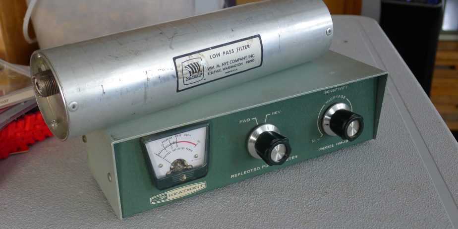 Heathkit HM 15 reflected power meter AND Nye Viking low pass filter