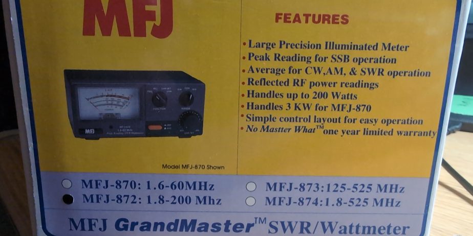 MFJ-872 Grandmaster SWR/Wattmeter