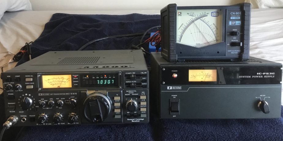 Icom IC-745 HF Transceiver with Icom PS-30 power supply