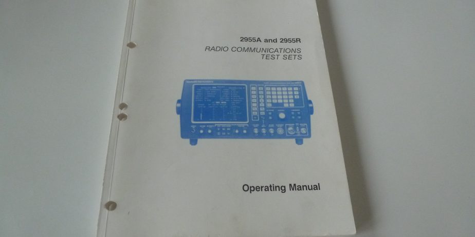 Marconi 2955A and 2955R Radio Communications Test Set Operating Manual