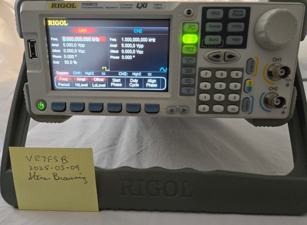 RIGOL DG5072 Waveform Generator – 70MHz, 1GSa/s, 2 Channels