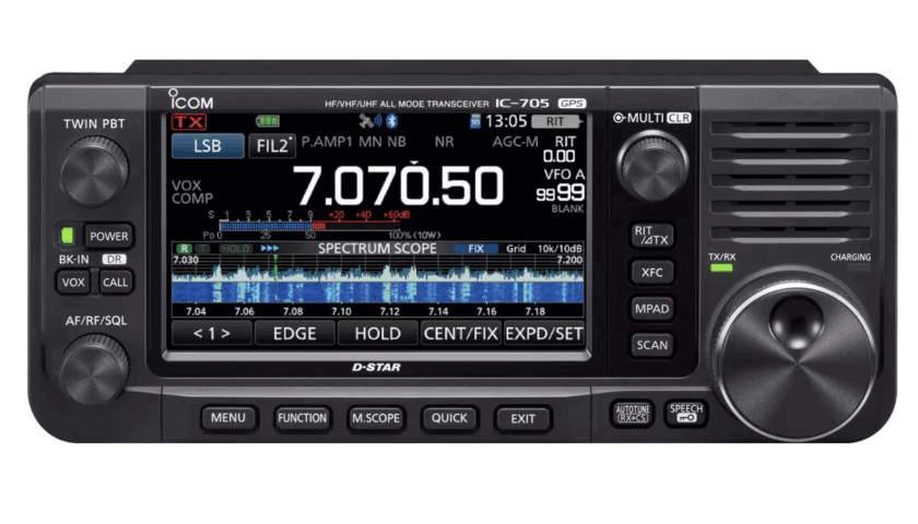 Icom IC-705 HF/VHF/UHF All-Mode QRP Transceiver – Backpack-Ready, Feature-Packed