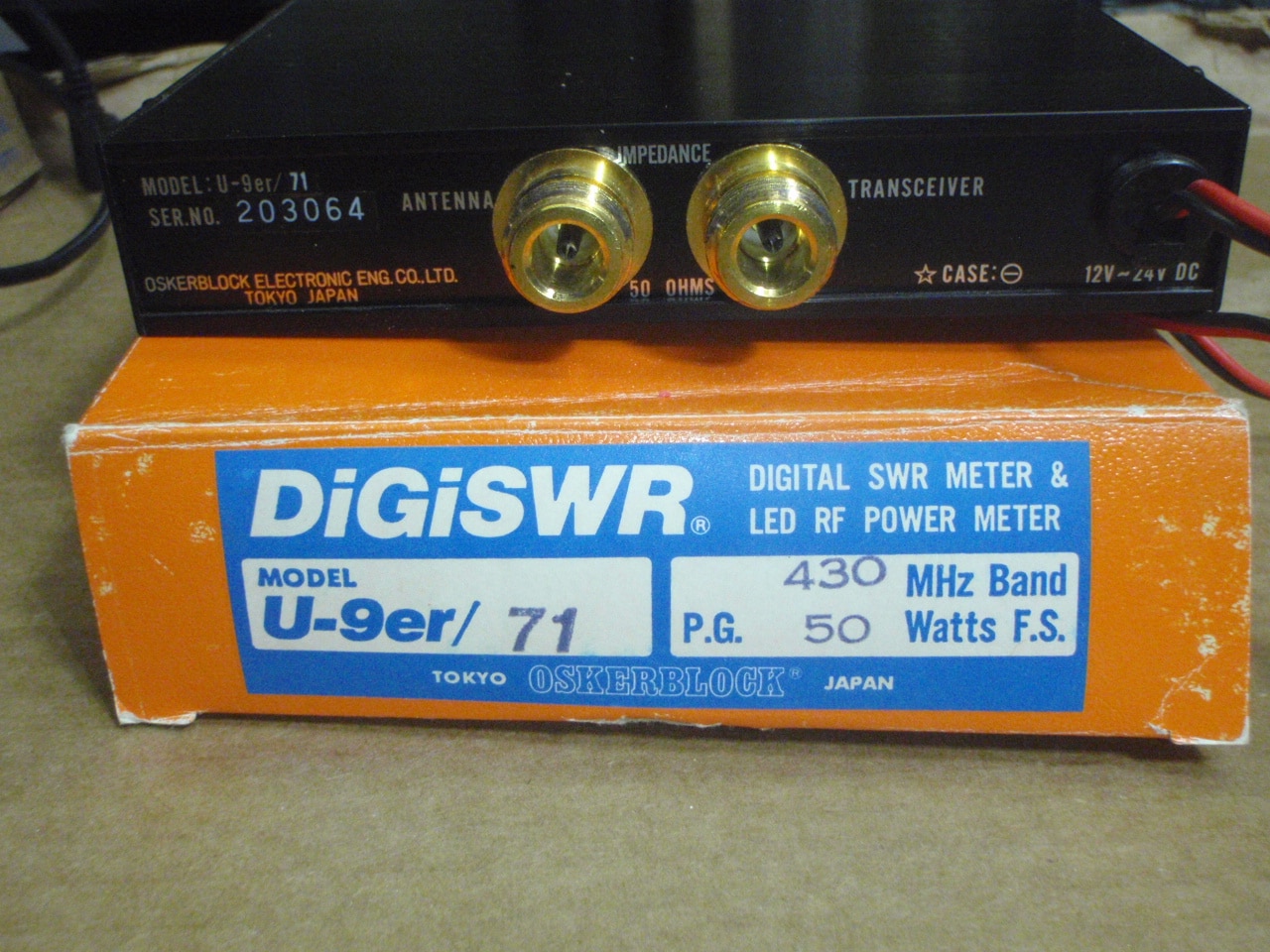 OSKERBLOCK UHF DIGITAL Meter & LED RF Power Meter 420-500 MHz 50 W