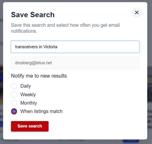 🚀 New on Hamshack.ca – Search Alerts Are Here!