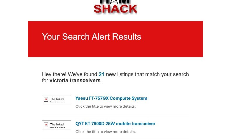 🚀 New on Hamshack.ca – Search Alerts Are Here!