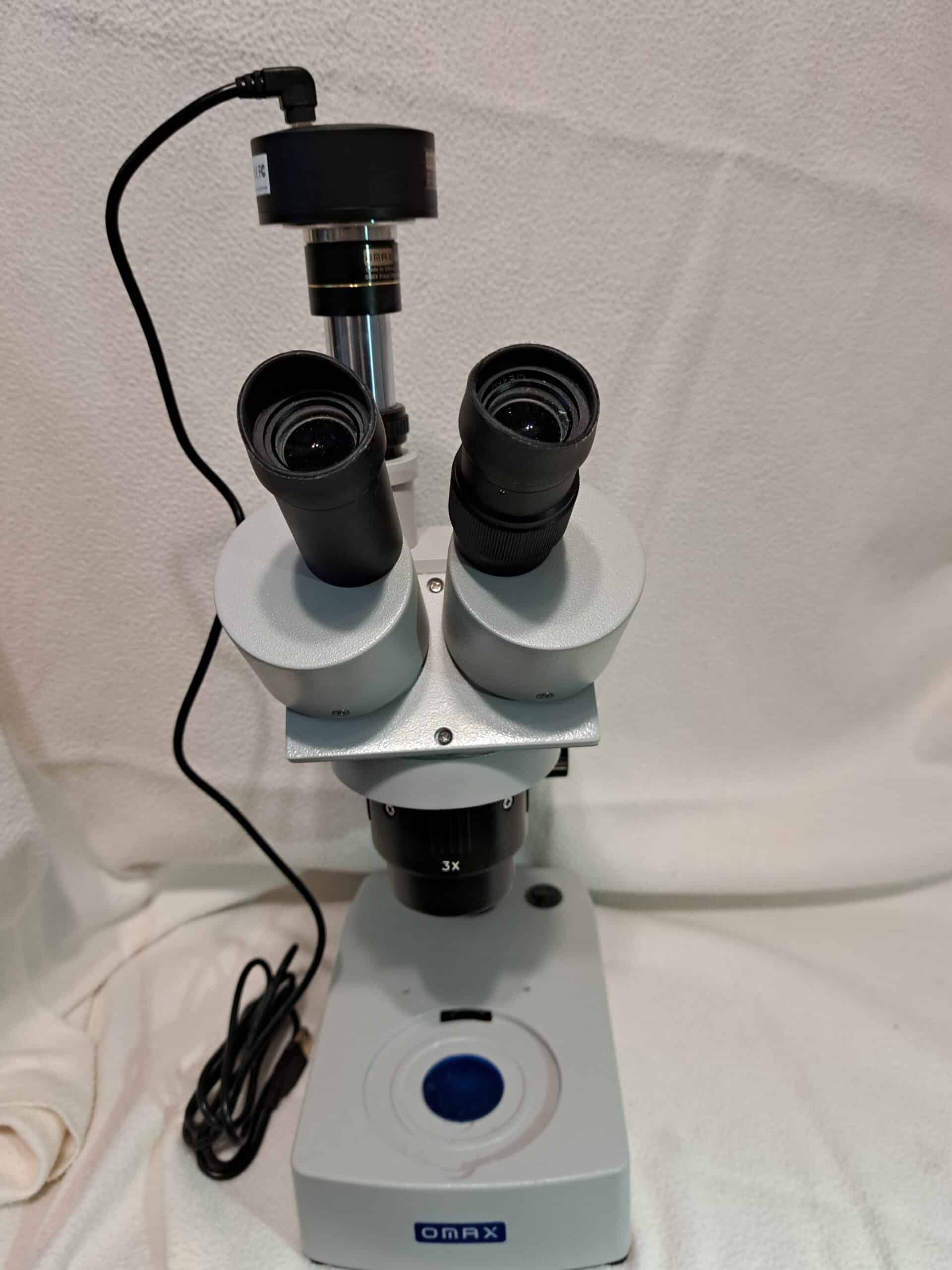 Omax Model V331A 10X/30X Stereo Microscope c/w Digital Camera