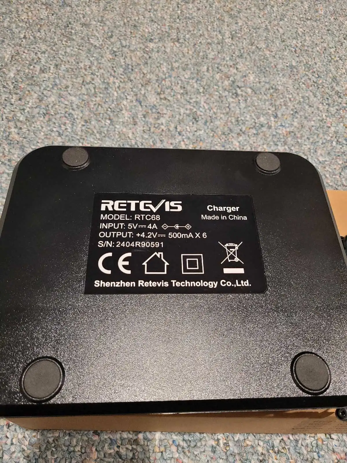 Retevis 2 way radio charger model RTC68