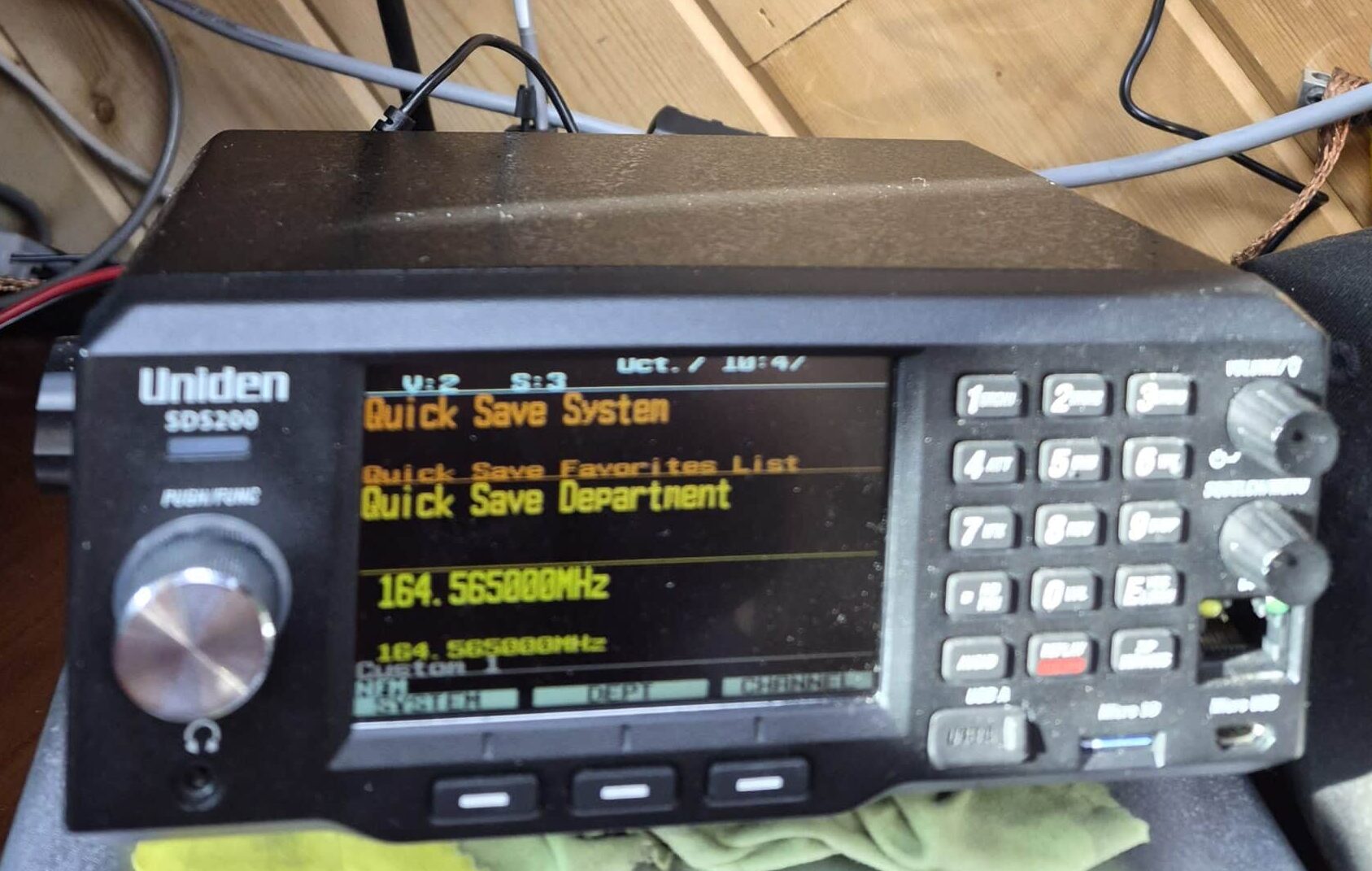 uniden sds 200 load all options