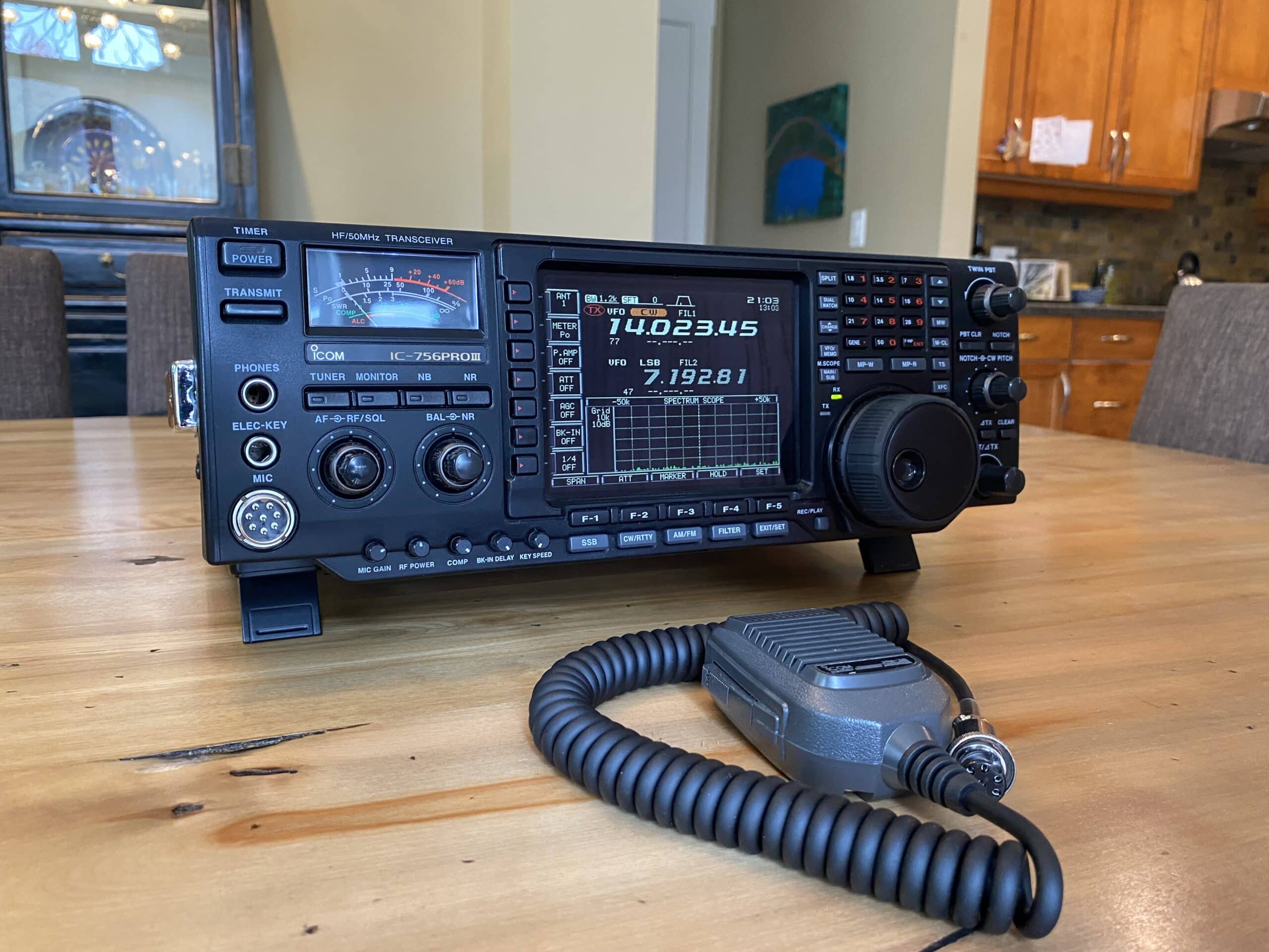 IC-756 Pro 3 with PS, Speaker and Mic