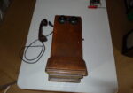 Nice vintage wood telephone – PRICE DROP!