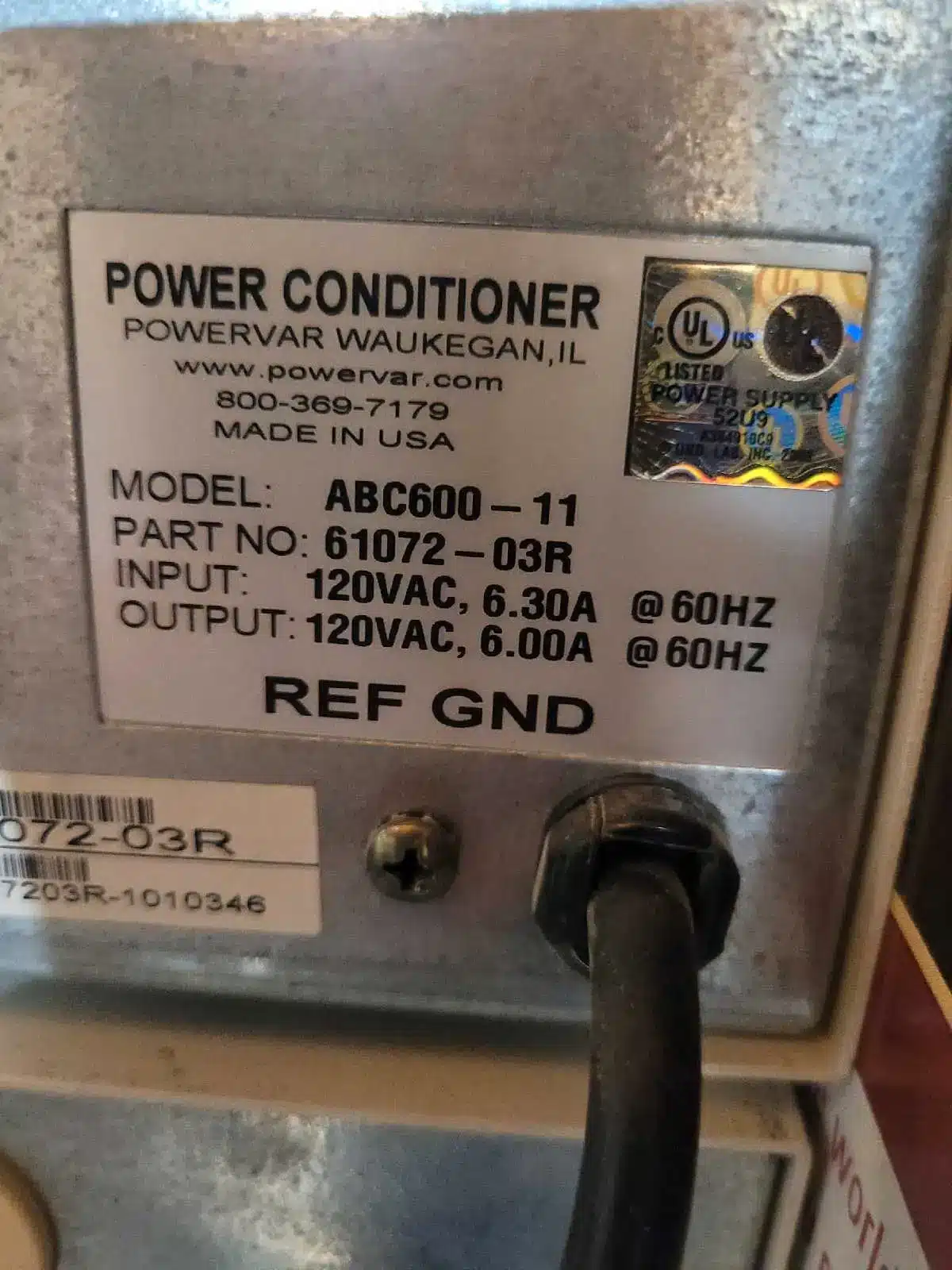 PowerVar 6.0 AC power Conditioner commercial grade