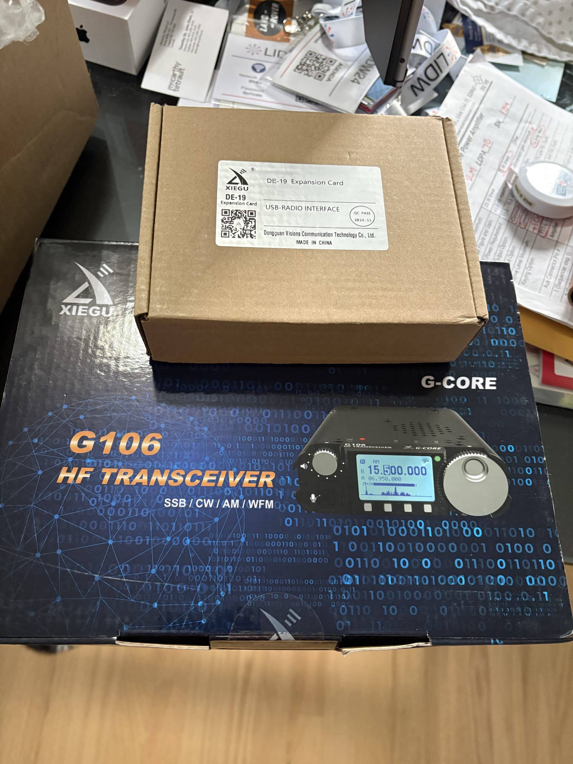 Brand new/never used Xiegu G106 and DE-19 Expander box