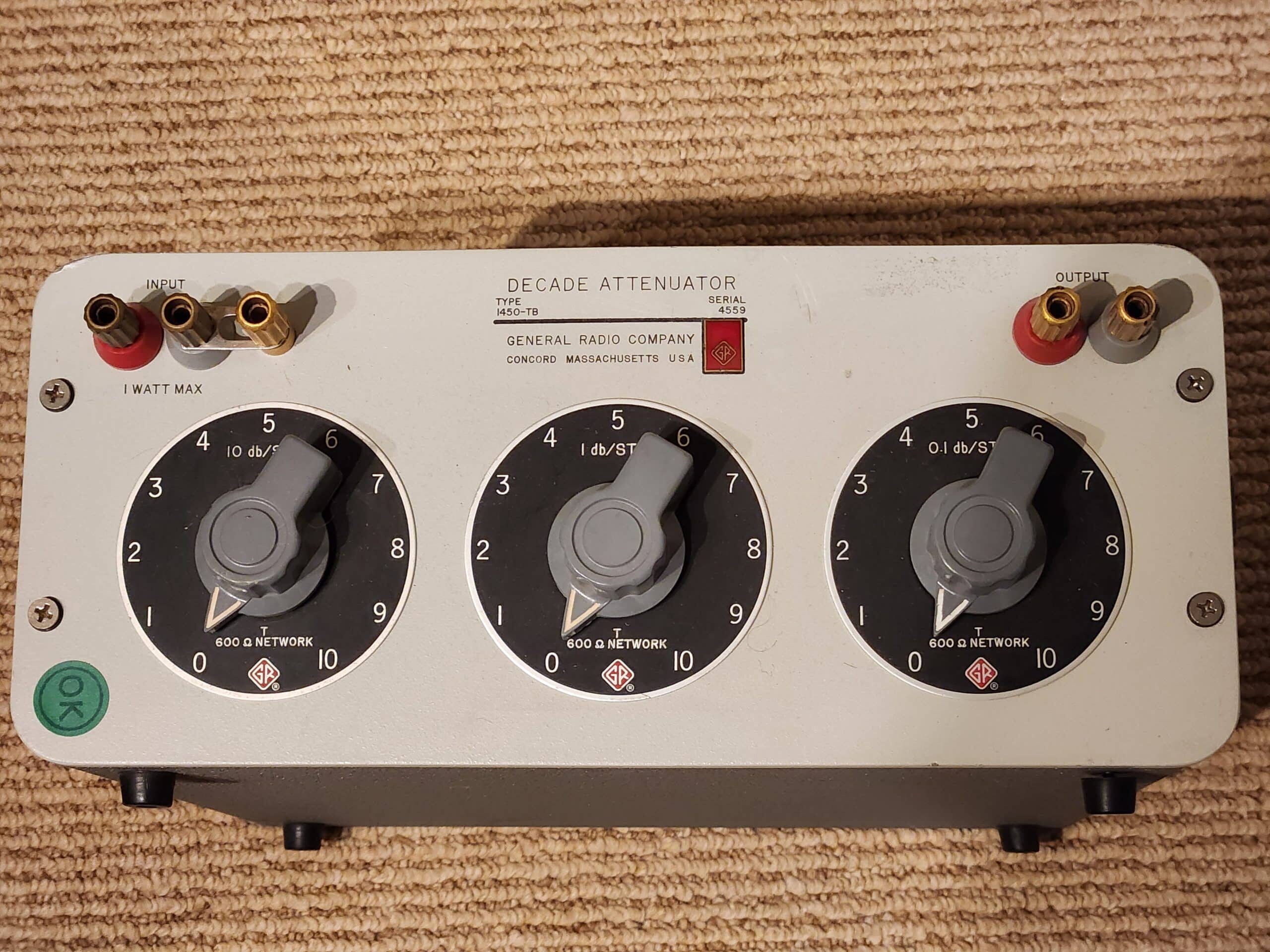 General Radio 1450-TB Decade Attenuator