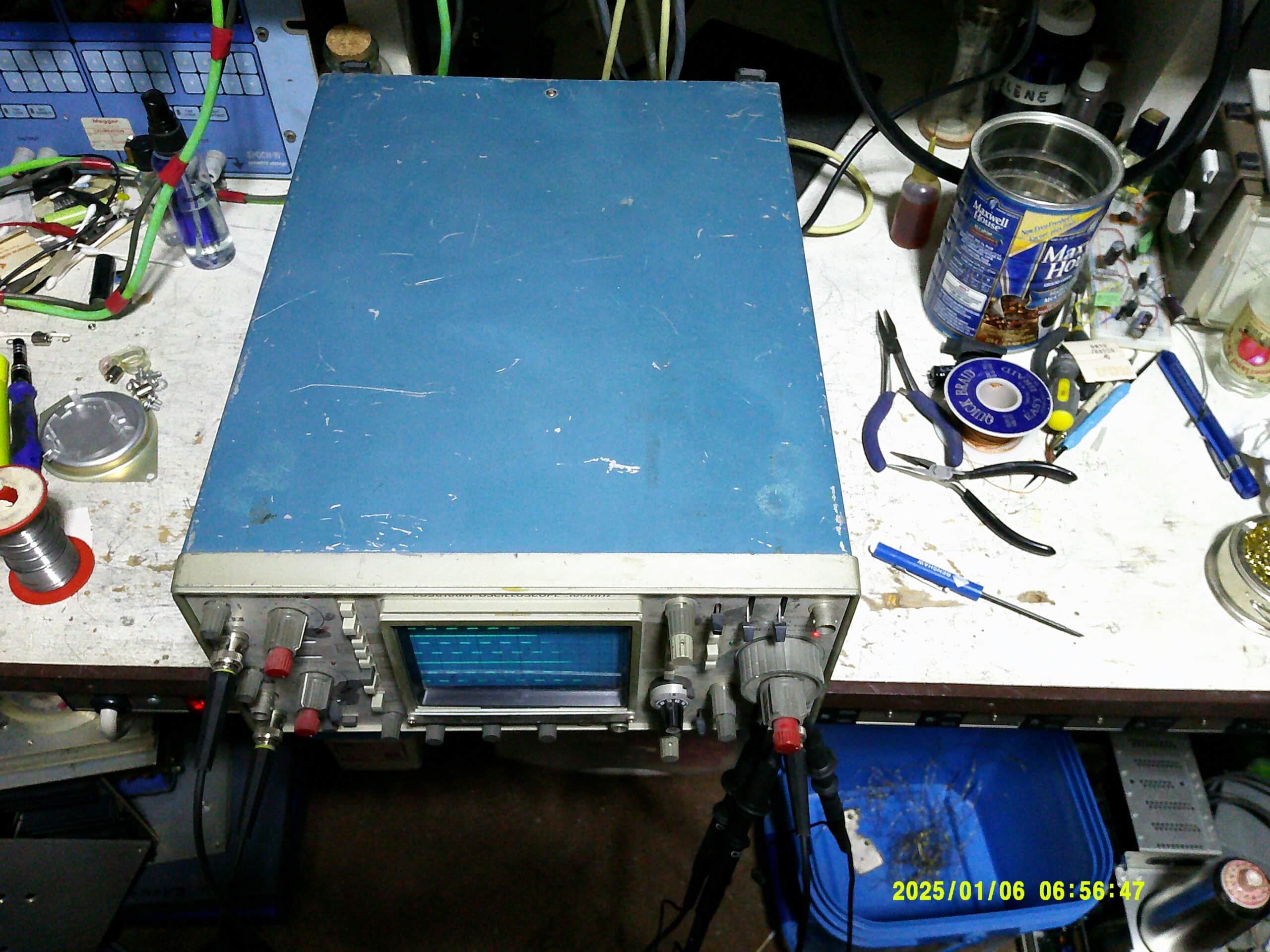 Kikusui 5 channel + Z Axis 100 MHz Analog Scope with operation and service manual