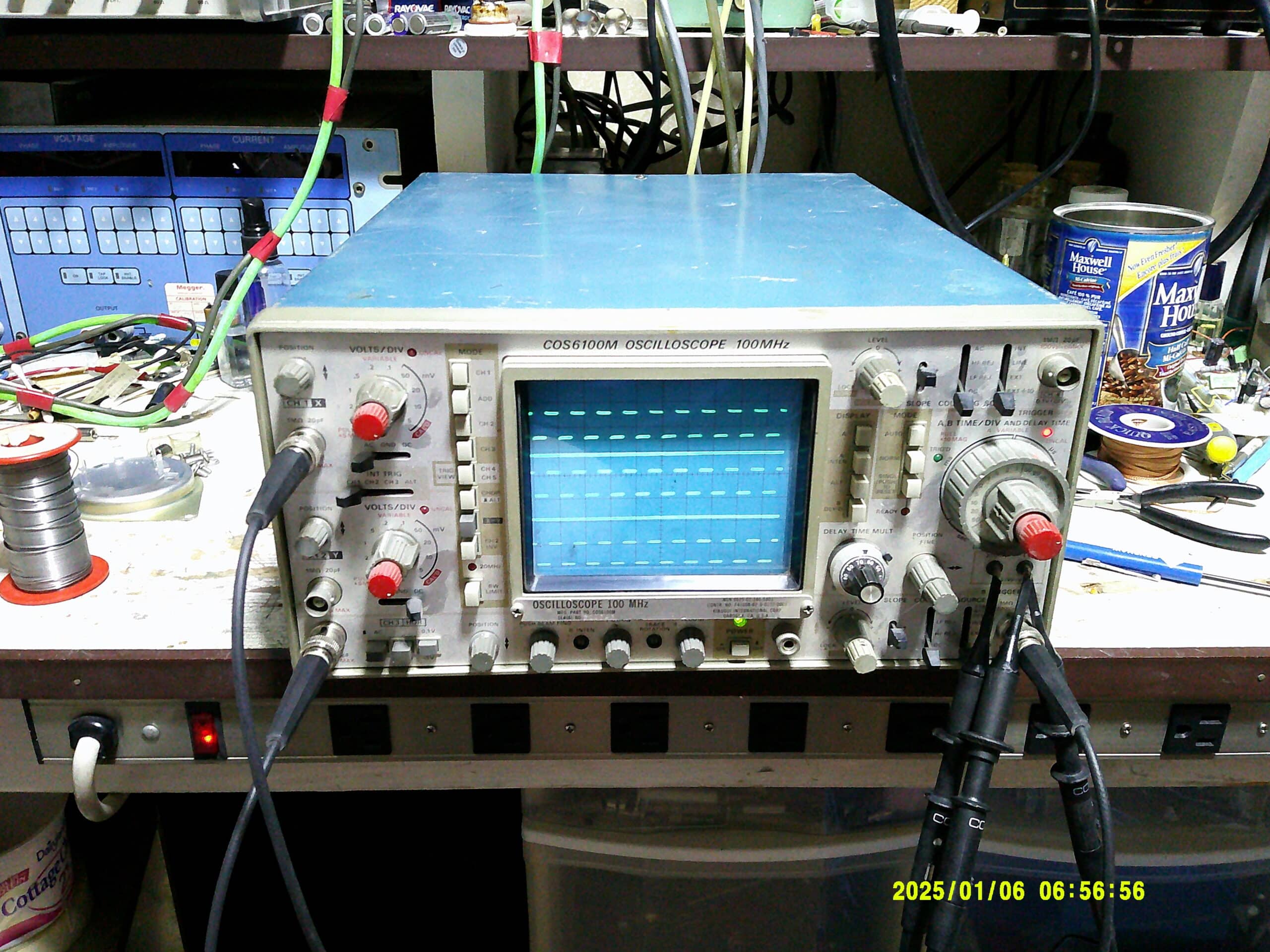 Kikusui 5 channel + Z Axis 100 MHz Analog Scope with operation and service manual