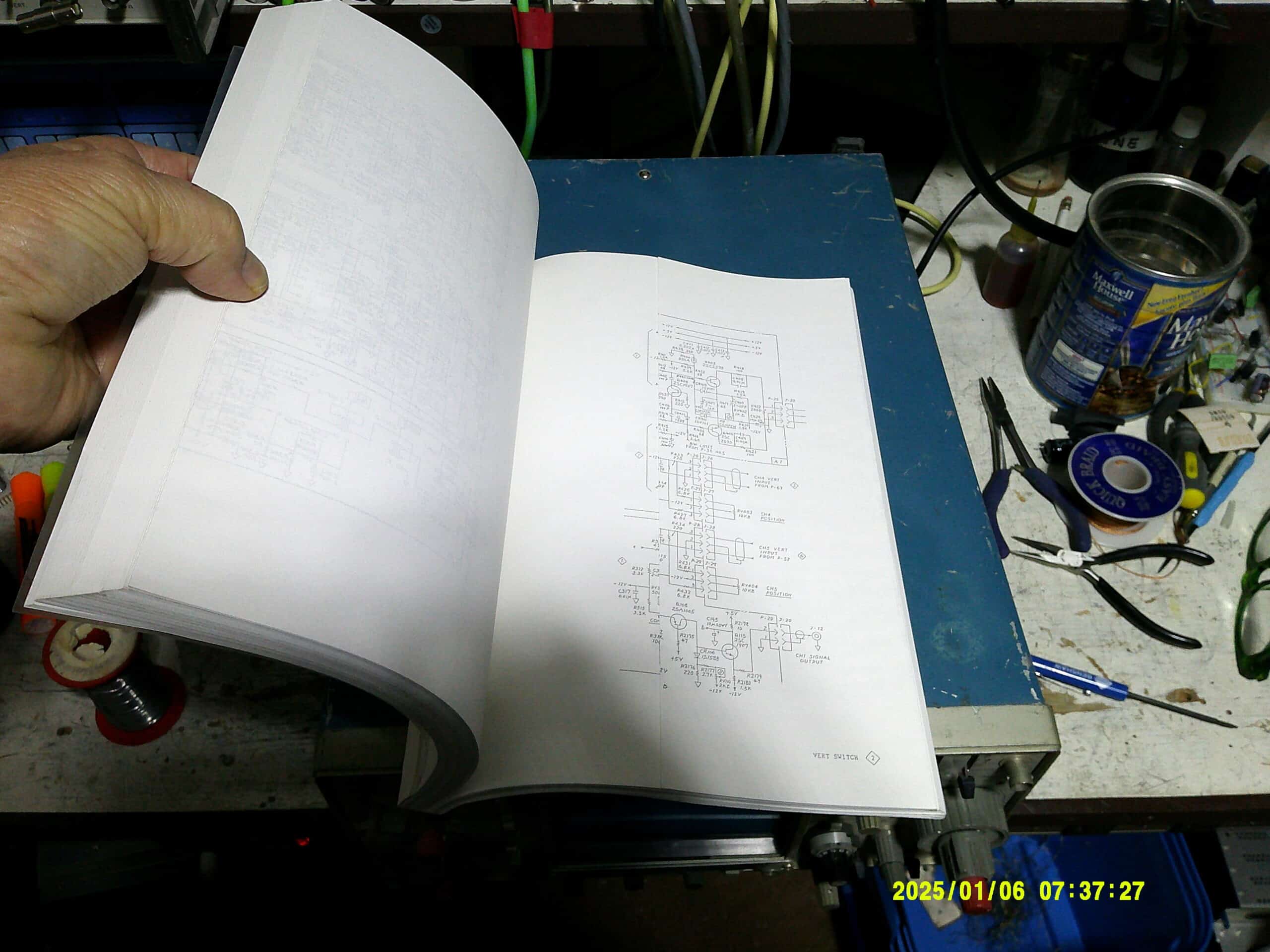 Kikusui 5 channel + Z Axis 100 MHz Analog Scope with operation and service manual