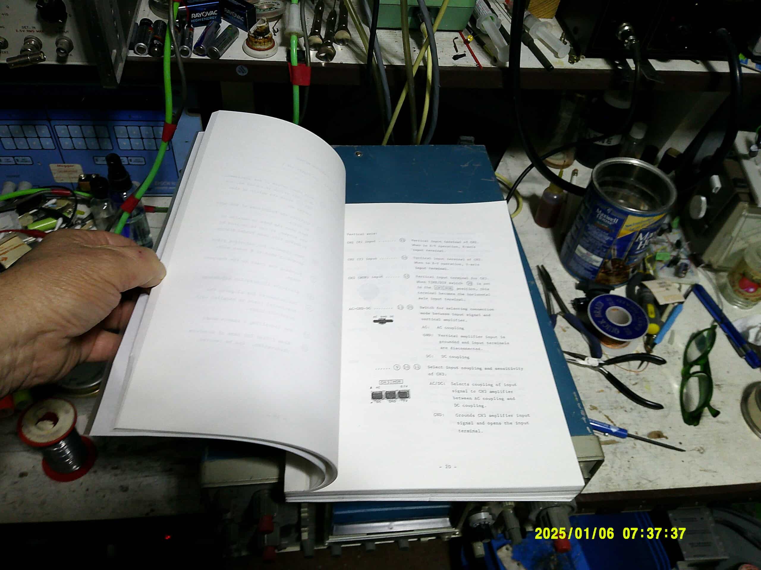 Kikusui 5 channel + Z Axis 100 MHz Analog Scope with operation and service manual