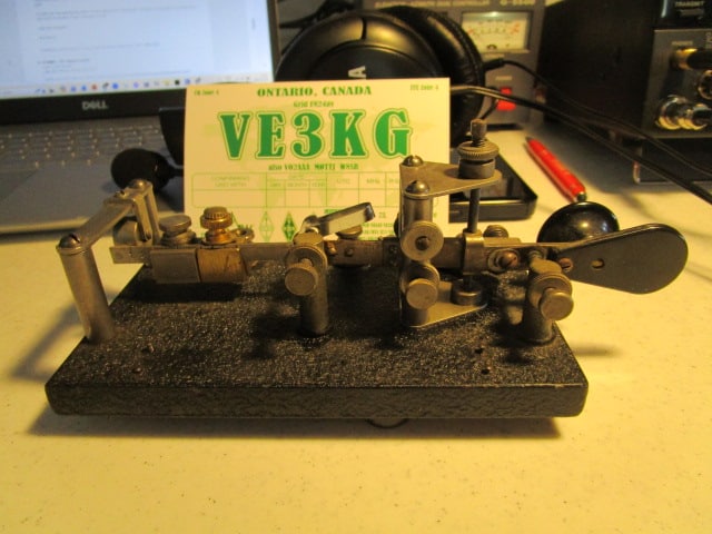 Classic 1940s-era J-36 semi-automatic “bug” key