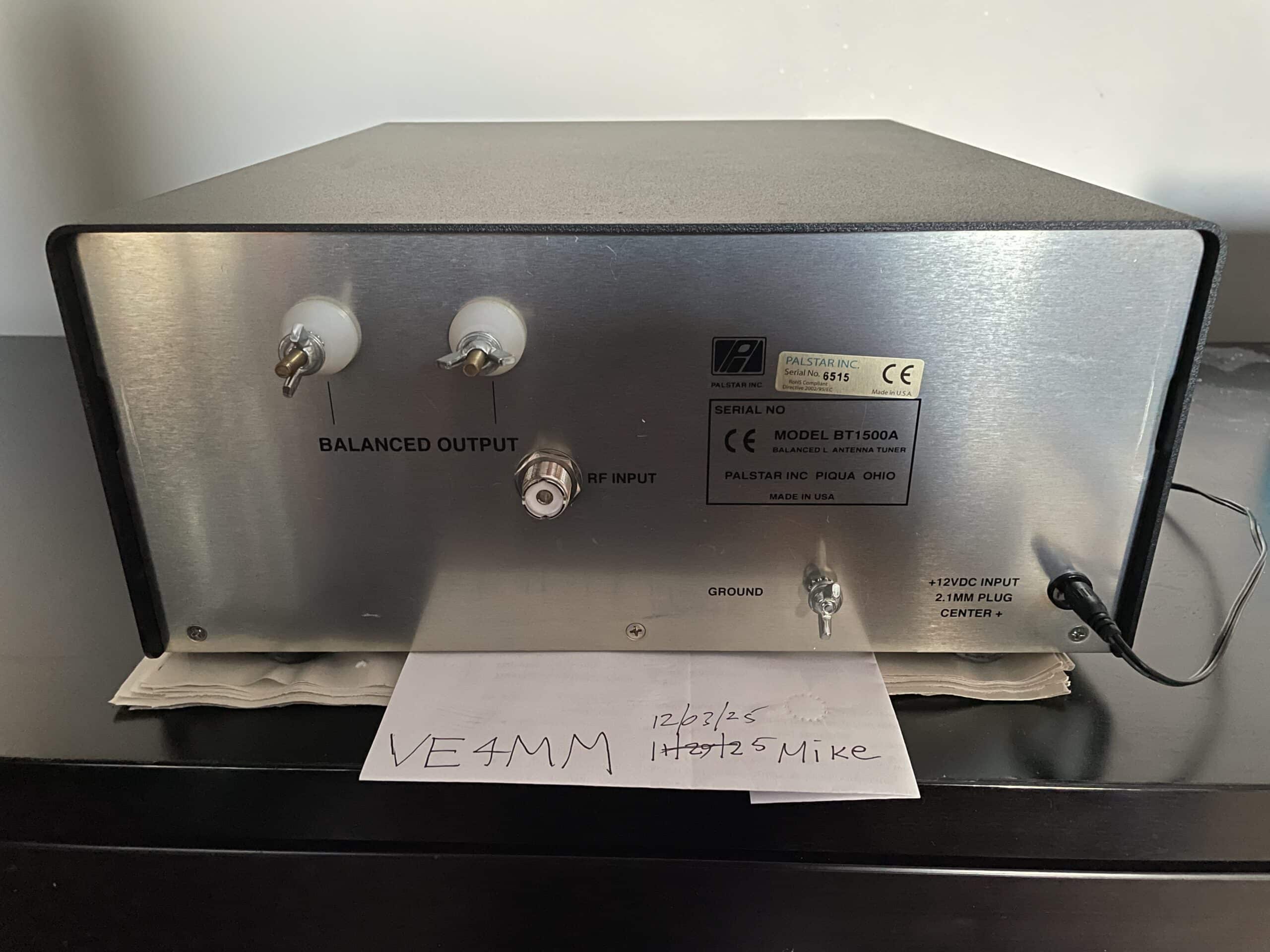 New Palstar BT1500A 1500 Watt Double L Balanced Antenna Tuner