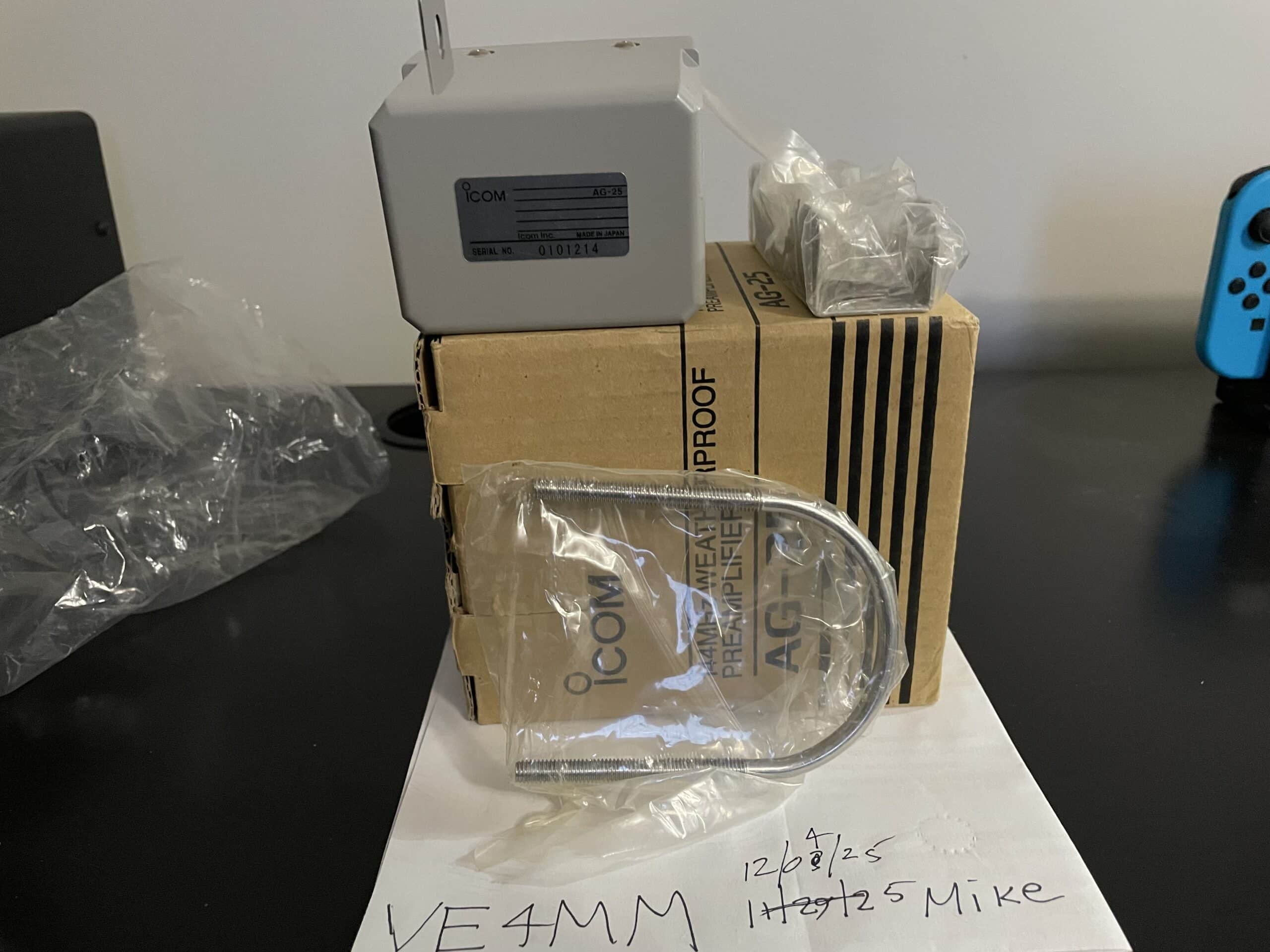 NEW ICOM AG-25 144 MHZ PRE-AMP