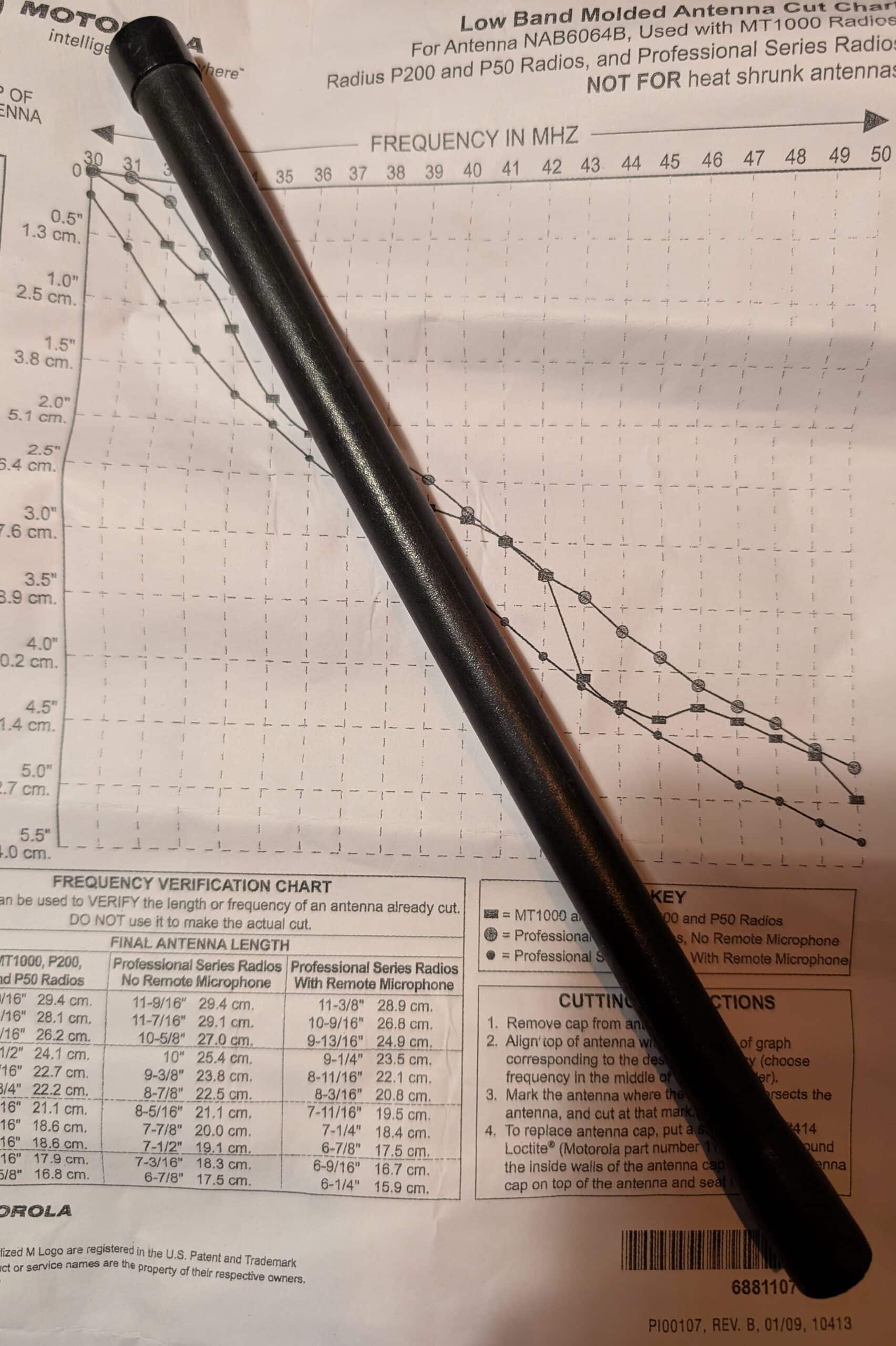Motorola low band VHF 6 meter HT antenna