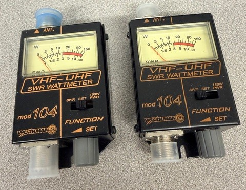 Workman VHF inline Watt meters.
