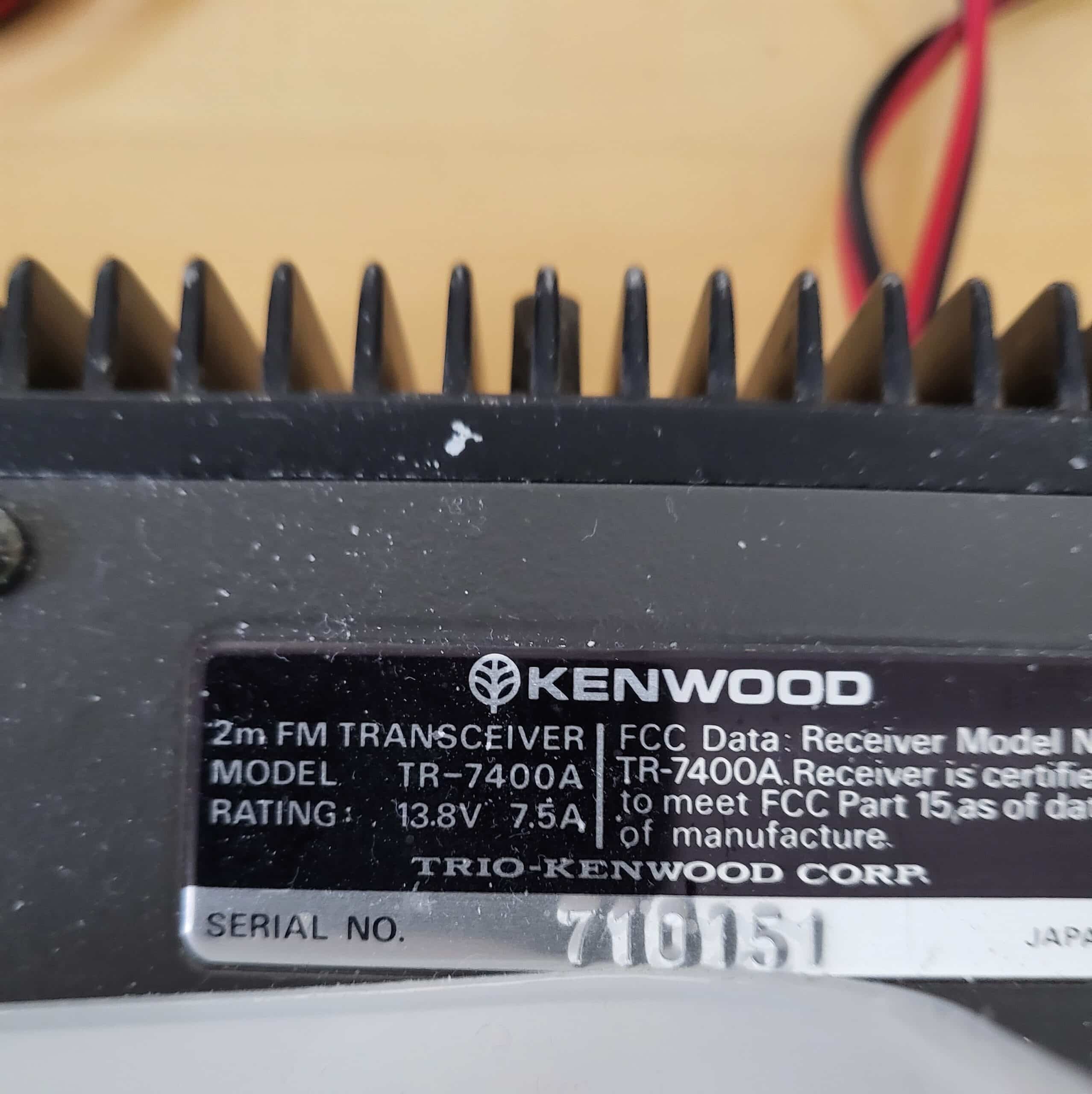 2 meter FM Transceiver Kenwood Model TR-7400A