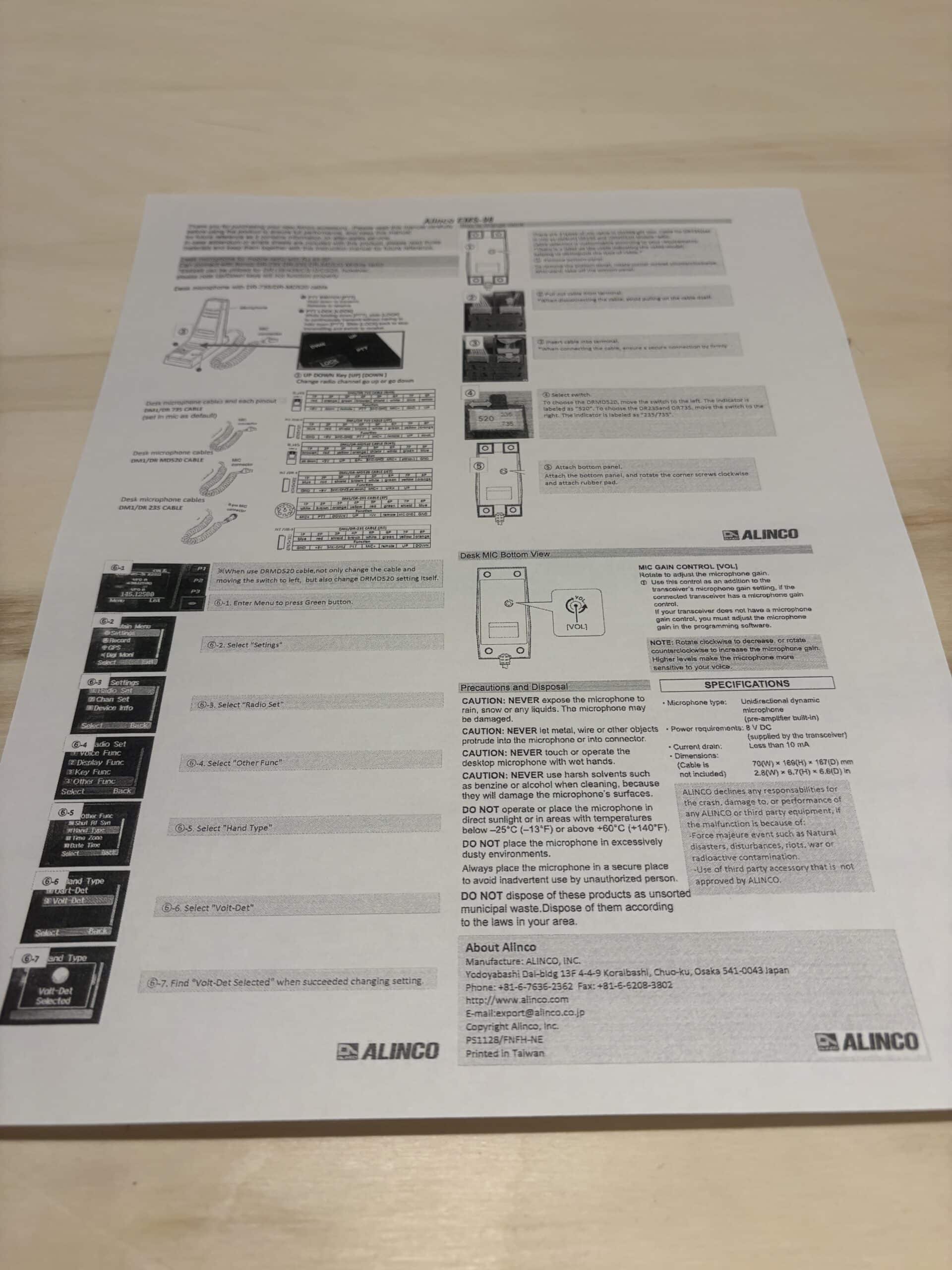 DESKTOP Microphone EMS-98 Alinco / Kenwood
