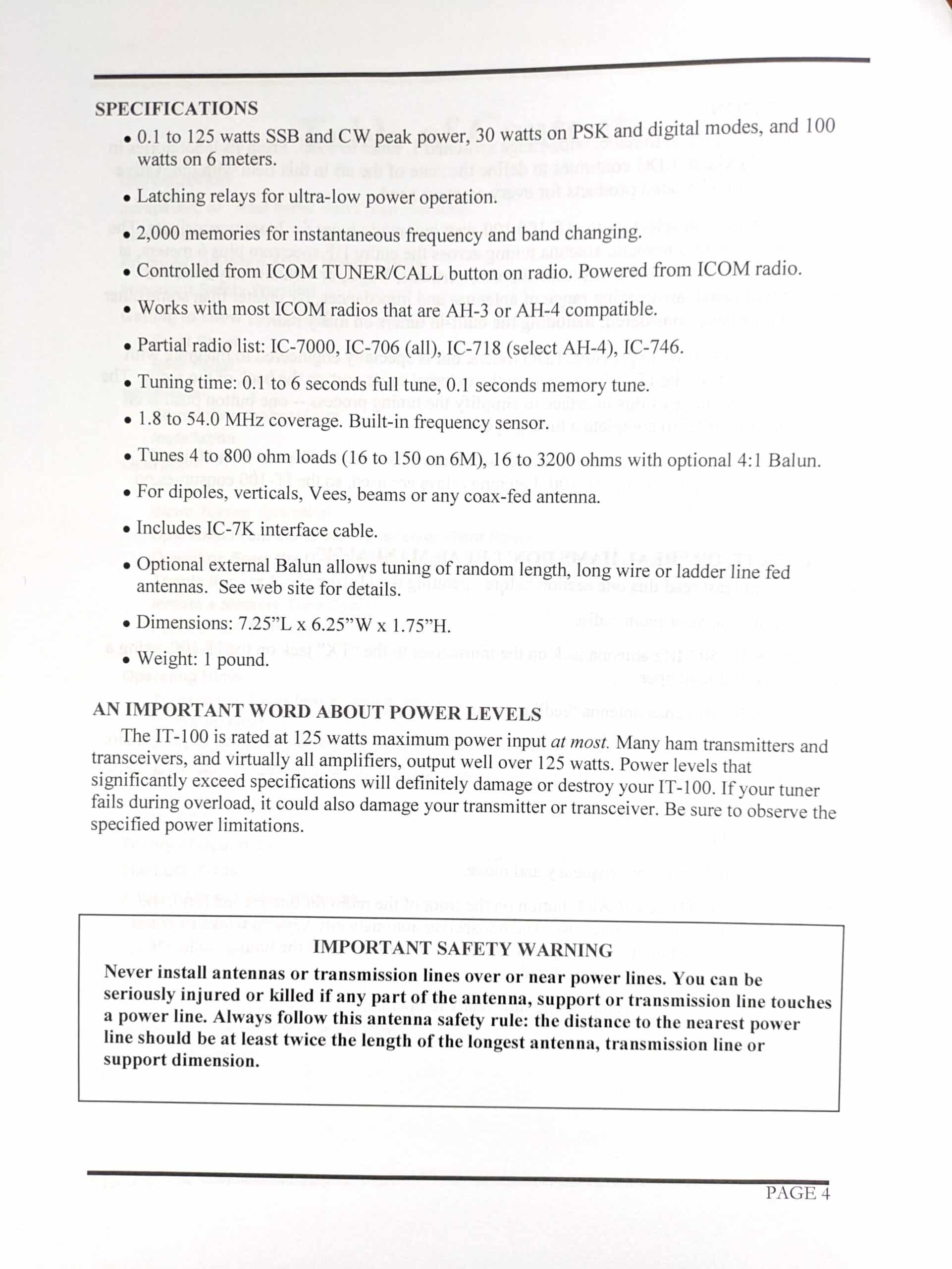 LDG Antenna Tuner (ICOM)