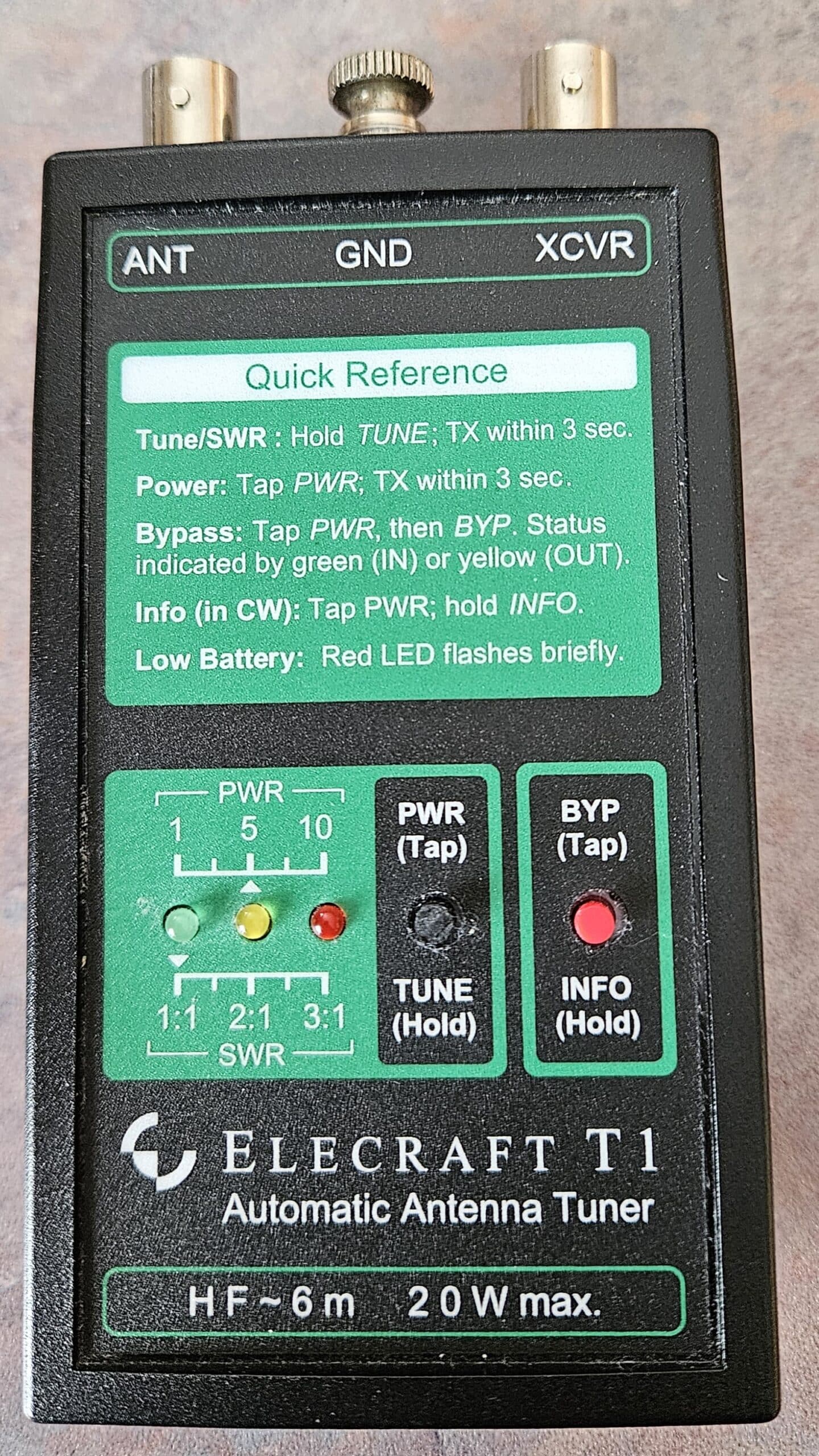 Elecraft T1 antenna tuner